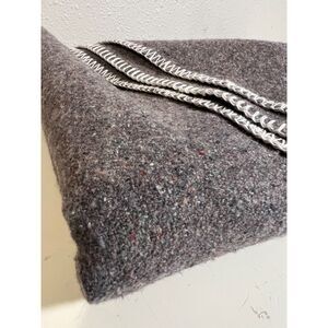 Faribault Grey Wool Throw Blanket